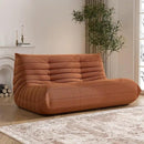 Bean Bag Chair, Loveseat Fireside Chair Bean Bag Sofa Large Bean Bag Chair for Adults, 2 Seater Bean Bag Chairs for Teens with High Density Comfortable Foam, Bean Bag for Living Room, Bedroom (Orange) by CozyNest Decor