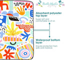 Jumbo Picnic Rug, Large Picnic Mat, 6'7" x 6'7", Outdoor Waterproof Picnic Blanket Beach Mat, Foldable & Waterproof, Picnic Blankets Ideal for Beach & Park, Outdoor Blanket, Pop Pip Pow by TinyTreasures Baby Boutique