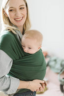 Boba Baby Wrap Carrier – Original Baby Sling Carrier for Newborns (7–35 lbs), Soft, Secure, Hands-Free & Ergonomic, Ideal for Comfortable Bonding, New Parents (Serenity Rainforest) by TinyTreasures Baby Boutique