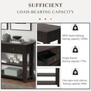 Solid Wood Console Table,Sofa Table with Storage Drawers and Bottom Shelf,Entryway Table for Entry Hallway Foyer,Fully Assembled (48.8" Distressed Black) by CozyNest Decor