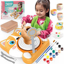 Kids Pottery Wheel Kit - Mini Pottery DIY Kit & Tools for Beginners with Clay and Sculpting Tools, Complete Painting Kit Supplies Arts and Crafts Toys Gifts for Kids 4-6 6-8 8-12 Year Old Boys Girls by TinyTreasures Baby Boutique