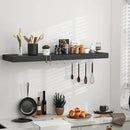Floating Shelves - 10.3 Inch Deep Wall Shelf for Decor & Storage - Wall Mounted Display Shelving with Invisible Heavy-Duty Metal Bracket - 36" W x 10.3" D x 1.8" H - Set of 1 - Rustic Black by CozyNest Decor