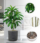 Artificial Dracaena Tree Artificial Silk Tree Faux Tree with White Tall Planter Fake Tropical Yucca Floor Plant (2, White Planter, 4 FT) by CozyNest Decor