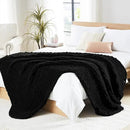 L'AGRATY Chunky Knit Blanket Throw: Soft Chenille Yarn Throw Blanket 50x60 - Handmade Thick Cable Crochet Blanket - Large Chunky Rope Throw Blanket for Couch Sofa Bed Home Decor(Black) by CozyNest Decor