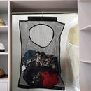 Hanging Mesh Laundry Hamper (30in*20in*2in) Large Dirty Clothes Bag, Can Be Used Behind The Door & Closet & Caravan& Bathroom (Black) by CozyNest Decor