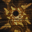 Solar Honeybee Lanterns Outdoor Hanging Decor Lantern,Waterproof Hollow Out Retro Metal Decorative Garden Light,Graceful Decoration for Patio,Yard,Landscape,Walkway,Festival by GreenHaven Gardens