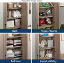 HomePlus Kitchen Pantry Storage Cabinet with Adjustable Shelves, Laundry Bathroom Storage Cabinet, Brushed Oak Finish by CozyNest Decor
