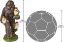 Design Toscano Schlepping the Garden Gnomes Bigfoot Yeti Indoor/Outdoor Garden Statue, 16 Inch Tall, Cast Stone Resin, Painted Full Color Finish by GreenHaven Gardens