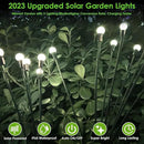 2025 Solar Lights Outdoor Waterproof, 4 Pack Solar Garden Lights, Solar Firefly Lights Outdoor Waterproof, Solar Twinkle Swaying Fairy Light for Yard Patio Pathway Garden Decoration (Cool White) by GreenHaven Gardens