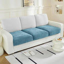 Couch Cushion Covers Individual Large Super Stretch Chenille (Softer Version) Sofa Cushion Covers, Couch Seat Covers Couch Slipcovers Furniture Protector (3PC, Blue) by CozyNest Decor