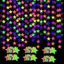 108feet UV Neon Paper Star Garland Glow in The Dark Streamers for neon Party Supplies UV Fluorescent Reactive Paper Star Banner for Wedding Birthday Glow in The Dark Party Favors Neon Party Decor… by TinyTreasures Baby Boutique