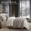 EVERGRACE Ultra Soft Luxury Fluffy Ridgeline Faux Rabbit Fur Throw Blanket, Thick Warm Bubble Throw for Bed, Cozy Plush Reversible Blankets for Couch, Chair, Sofa, Taupe, 60x80 Inches, 870 GSM by CozyNest Decor