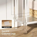Sleek Modern 2-Tier Acrylic Console Table, 39.4" L x 7.6" W x 31.5" H - Entryway Table for Hallway, Living Room, Sofa Side, Small Spaces (Clear) by CozyNest Decor