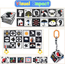 KUANGO 3 PCS Black and White High Contrast Baby Toys Newborn Toys 0-6 Months, Visual Stimulation Sensory Soft Book, Infant Tummy Time Toys 0-3-6 Months Baby Gifts by TinyTreasures Baby Boutique