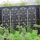 4 Pack Metal Garden Trellis 71" H Cream White Garden Fence Rustproof Trellis for Climbing Plants Support Roses Flower Outdoor Lawn, White 6FT by GreenHaven Gardens