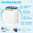 Pataku Portable Washing Machine, 17.6 Lbs Compact Mini Washer and Dryer Combo,Twin Tub Laundry Washer with Spin Cycle, Soaking Function Ideal for Apartment, Dorms, RVs Camping, Grey by CozyNest Decor
