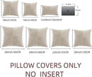 Fancy Homi 2 Packs Neutral Taupe Euro Decorative Throw Pillow Covers 26x26 Inch for Couch Bed Sofa, Rustic Farmhouse Boho Home Decor, Soft Corss Corduroy Patchwork Textured Square Cushion Case 66x66cm by CozyNest Decor
