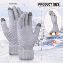 Geyoga 2 Pairs Women's Winter Touch Screen Gloves Soft Warm Fleece Lined Knit Elastic Cuff Winter Texting Gloves by TinyTreasures Baby Boutique