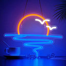 Sunset Sunrise Neon Sign for Wall Decor Dimmable LED Neon Light Sign for Beach Bedroom Living Room Wedding Bar Party Home Room Decor by CozyNest Decor