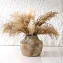 Mitt&Ditt Ceramic Flower Vase, 5.3 inch Pottery Farmhouse Rustic Vase, Handcrafted Weathered Vases, Small Flower Terracotta Vases for Home Decor, Living Room, Table, Shelf, Mantel, Neutral by CozyNest Decor
