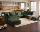 Oversized Modular Sofa, Extra Deep Cloud Corduroy Sectional Couch with Ottoman Chaise, Fluffy Chenille 8 Seater Couch Bed for Living Room, Villa (Sofa Bed 8 Seater, Corduroy Green) by CozyNest Decor