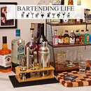Bartender Kit Cocktail Shaker Set with Stand Bar Tool Bar Set for Drink Mixing Home Bartending Kit 11-Piece Bar Cart Accessories: Martini Shaker, Mixer Spoon, Jigger, Muddler, Strainer & Recipes Gifts by CozyNest Decor