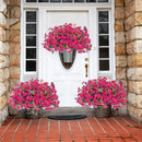 ‌20 Bundles Artificial Flowers for Outdoors‌ with 6 Faux Butterflies, UV Resistant ‌Fake Flowers‌ with Eucalyptus Leaves, ‌Artificial Plants Outdoor‌ for Patio Garden Porch Home Decor (Rose Red) by CozyNest Decor
