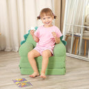 Foldable Kids Sofa, Triceratops Toddler Couch With Tri Folding Foam Cushions, Comfy Couch for Ages 18 Months and Up by TinyTreasures Baby Boutique