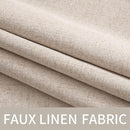 MIULEE 100% Blackout Linen Textured Curtains for Bedroom Solid Thermal Insulated Natural Beige Grommet Room Darkening Curtains & Drapes Luxury Decor for Living Room Nursery 52 x 96 Inch (2 Panels) by TinyTreasures Baby Boutique