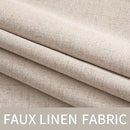 MIULEE 100% Blackout Linen Textured Curtains for Bedroom Solid Thermal Insulated Natural Beige Grommet Room Darkening Curtains & Drapes Luxury Decor for Living Room Nursery 52 x 132 Inch (2 Panels) by TinyTreasures Baby Boutique