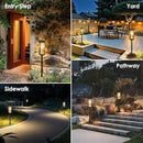Solar Pathway Lights Outdoor, 4 Pack Upgraded Solar Lights Outdoor Waterproof, Bright Up to 15 Hrs Auto On/Off Garden Light for Yard Patio Lawn Path Walkway Driveway Outside Decor by CozyNest Decor