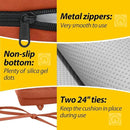 AAAAAcessories Outdoor Seat Cushions for Chairs, Waterproof, Fade-Resistant Patio Furniture Replacement Cushions, 20" x 20" x 3", Set of 2, Rust by GreenHaven Gardens