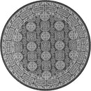 Keen Home Design Terrace Outdoor Round Rug - 8ft Round Washable Indoor/Outdoor Rug for Patio, Kitchen, Balcony, Beach, Garden, Deck and Porch, Size: 7'7" Round by GreenHaven Gardens