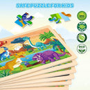 LACCHOUFEE 6 Pack Wooden Vehicle Puzzles for Kids Age 3 4 5 Year Old, 60 Pcs Montessori Toddler Animals Jigsaw Puzzles for Girl boy Activities Preschool Learning Birthday Gift Travel Autistic Toy by TinyTreasures Baby Boutique