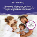 Cal King Size Waterproof Bamboo Mattress Encasement by Slumberfy - Premium Skin-Safe Mattress Protector with 360° EZ Zipper, Lab-Tested Bed Bug, Zippered Encasement (72x84 in) by TinyTreasures Baby Boutique