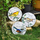Sungmor 3PC Pretty Garden Stepping Stones, 9.5" Large Concrete Decorative Stones with Beautiful Pattern, Unique Outdoor Lawn Accents, Yard Walkway Flower Bed Wall Shelf Welcome Friends Decorations by CozyNest Decor