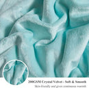 XeGe Luxury Faux Fur Blanket, Soft Big Fluffy Throw, Shaggy Plush Decorative Couch Blanket, Cute Furry Fuzzy Bed Throw for Bedroom Living Room, Ombre Aqua Green, 60x90 by CozyNest Decor