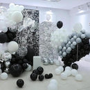 Black Linking Balloons, 100PCS Linked Balloon with Tail for Balloon Wall Arch and Chains, Quick Linkable Balloons for Wedding Birthday Baby Shower Engagement Graduation Party Decorations (10inch)