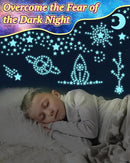 201 Pcs Glow in The Dark Stars Stickers for Ceiling, Toddler Stocking Stuffers Wall Room Decor Gifts, Luminous 3D Glowing Stars Easter Basket Stuffers for Kids Boys Girls by CozyNest Decor