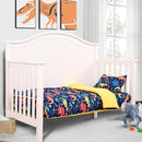 Cloele Crib Bedding Set for Boys,3 Piece Dinosaur Crib Bedding Set,Include Soft Baby Comforter,Breathable Fitted Sheet & Pillowcase,Navy Blue Nursery Baby Bedding for Boys by TinyTreasures Baby Boutique