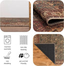 Keen Home Design 2x10 Rug - Machine Washable Runner with Non-Slip Backing, Ideal for Hallway, Entryway, Kitchen, Laundry Room - Vintage, Easy Clean, Durable, Low Pile Rug - (2'6" x 10') by CozyNest Decor