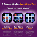 3 in 1 Electronic Tic Tac Toe Game, Handheld Digital Tic Tac Toe Bolt Game with Silent Mode, Portable Learing Toy Gift for Kids & Adults, Purple(One Pack) by TinyTreasures Baby Boutique