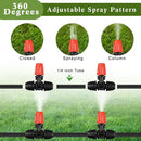 36 Pcs 1/2" to 1/4" Drip Irrigation Fittings Kit Barbed Tee Connector 2 4 6 Way Locked Tee Easy Connector Tubing End Plug Misting Nozzle Irrigation Hose Adapter for Lawn Plant System by GreenHaven Gardens