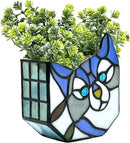 Purple Cat Flower Pot,Cute Pots for Plants,Small Plant Pot with Unique Cat Face Design,Tiltable Cat Terrarium Decoration,4.6x3x5.15 in(Excluding Plants) by GreenHaven Gardens