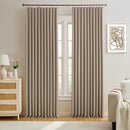 KEQIAOSUOCAI Pleated Blackout Curtain Drapes for Window 84" L - Triple Weave Energy Saving Solid Pinch Pleat Hook Thermal Room Divider Blackout Panels for Patio (72" Wide per Panel, 2 Panels, Khaki) by TinyTreasures Baby Boutique