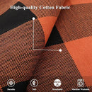 decorUhome Fall Orange and Black Decorative Throw Pillow Covers 22x22 Set of 2, Buffalo Plaid Check Farmhouse Cushion Covers with Stitched Edge for Autumn Harvest Couch Sofa Bed Home Decor by CozyNest Decor