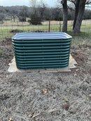 Vego garden 32" Extra Tall Raised Garden Bed Kits, 6 in 1 Modular Raised Planter Box for Vegetables Flowers Fruits Oval Metal Raised Garden-British Green by CozyNest Decor