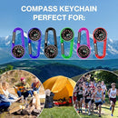 12 Pcs Mini Compass Keychain for Kids Bulk, Small Pocket Magnetic Compass Survival Hiking for Outdoor Survival Camping Party Backpacking Accessory by TinyTreasures Baby Boutique