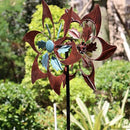 360 Degrees Metal Swivel Classical Two-Color Windmill Wind Spinner for Patio Lawn Outdoor Yard Lawn Garden by GreenHaven Gardens