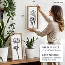 3D Black and White Wall Art (Set of 2) Lightweight, Wooden Ready-to-Hang Framed Floral Wall Art for Bathroom, Bedroom, Living Room or Office – Boho Botanical Farmhouse Decor – Gift-Boxed by CozyNest Decor